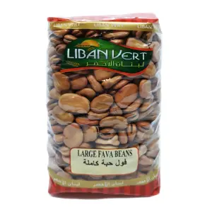 Liban Vert Large Fava Beans 800g-لبنان الأخضر فول حبة كاملة