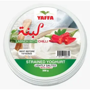 YAFFA LABNEH WITH CHILLI 500G لبنة يافا بالفلفل